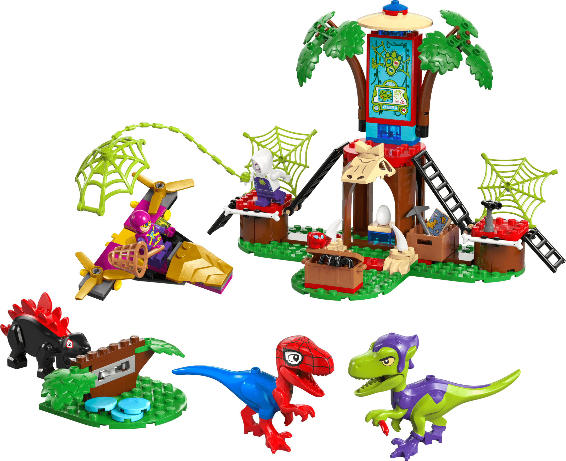 LEGO Spidey and Gobby's Raptor Battle at Tree House HQ