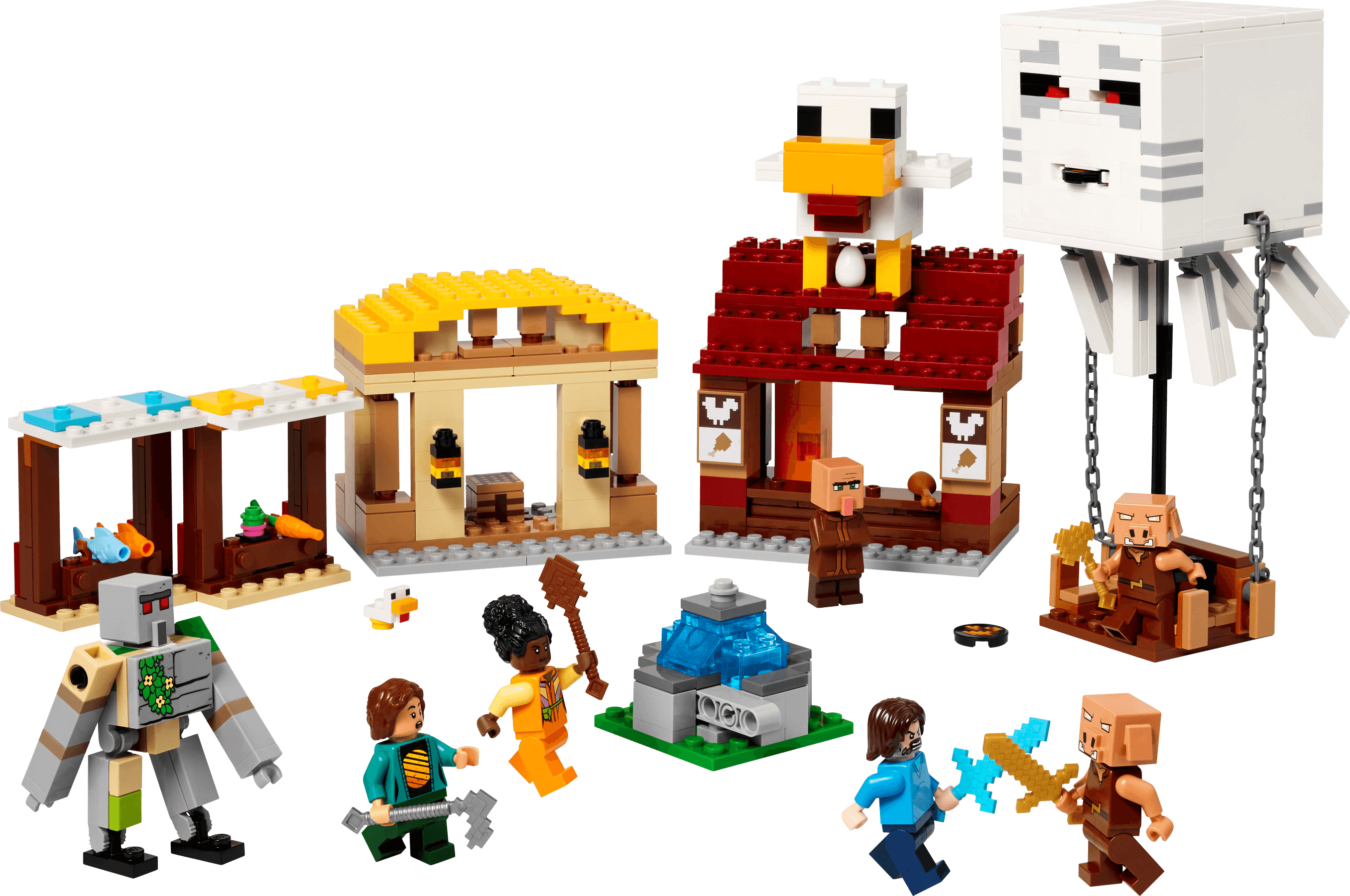 LEGO The Ghast Balloon Village Attack