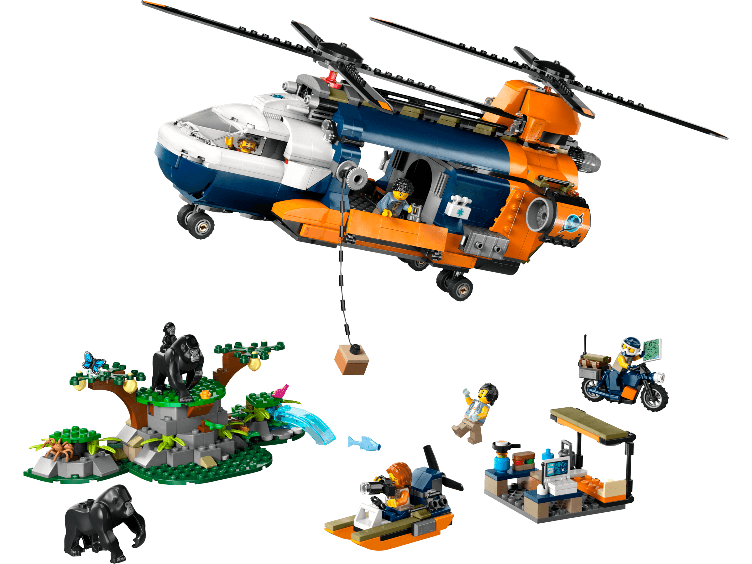 LEGO Helicóptero Explorador da Selva Acampamento