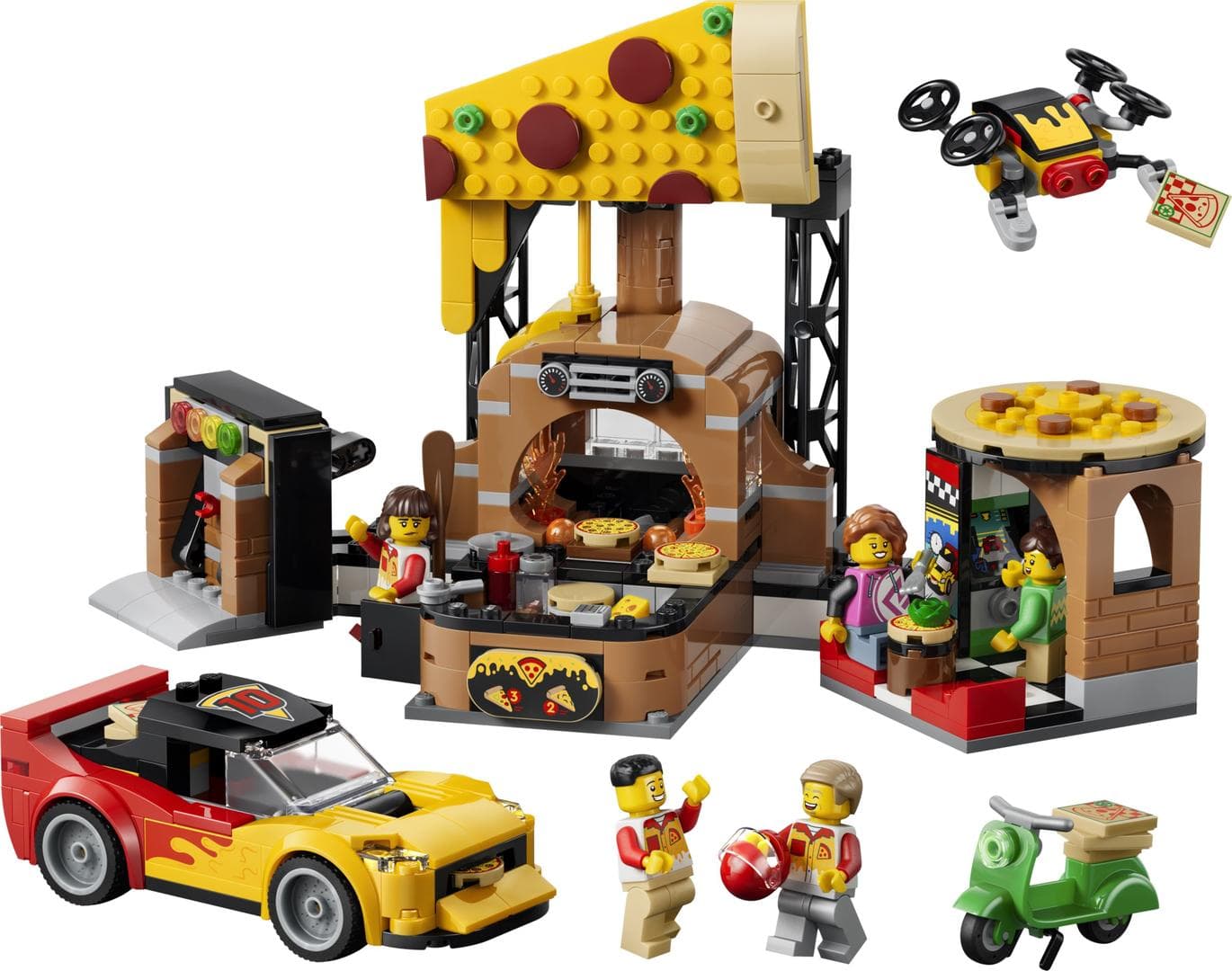 LEGO Experiência de Entrega de Pizza com Veículos