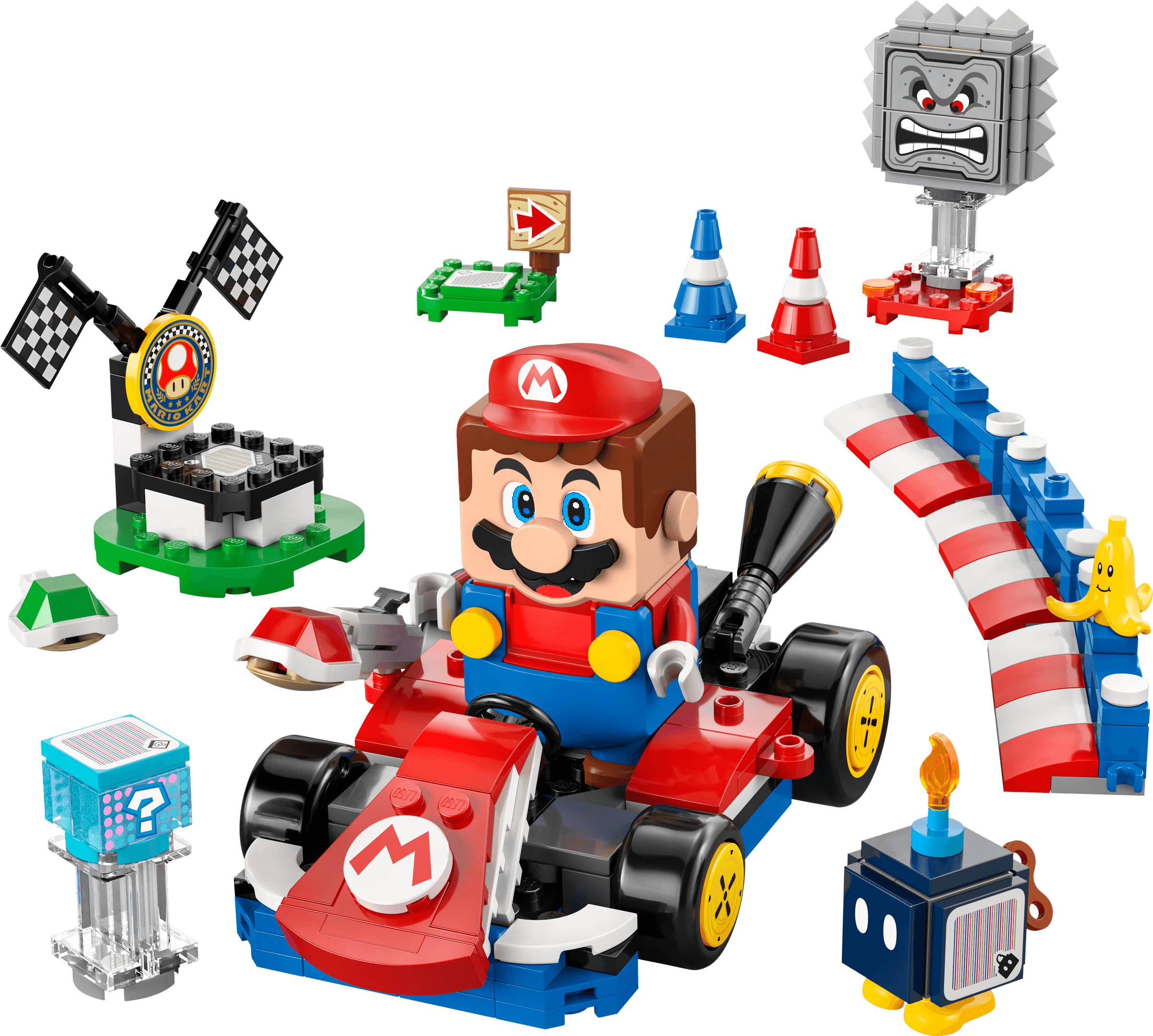 LEGO Mario interativo e padrão de kart