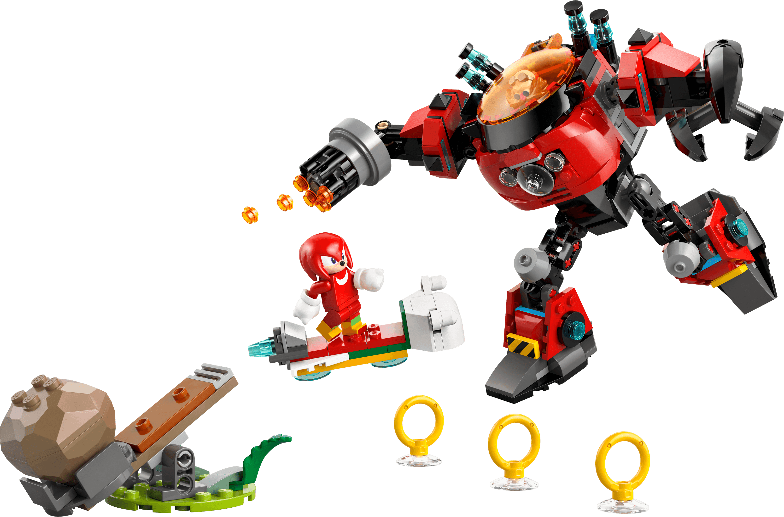 LEGO Knuckles contra Robô Egg Crusher do Dr. Eggman