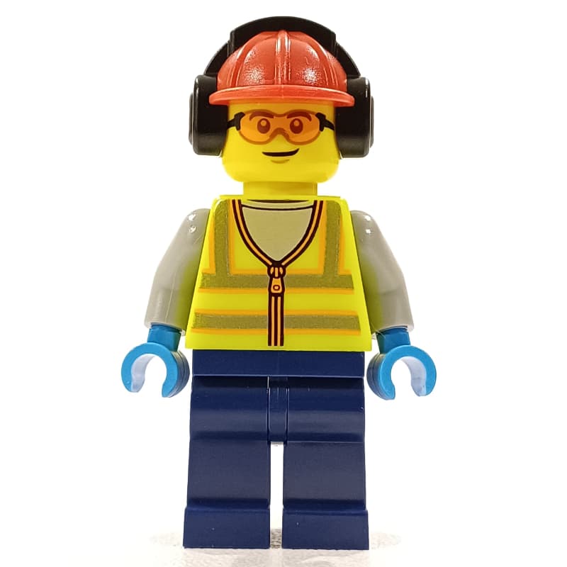 Ground Crew, Vibrant Yellow Safety Vest, Ear Defenders