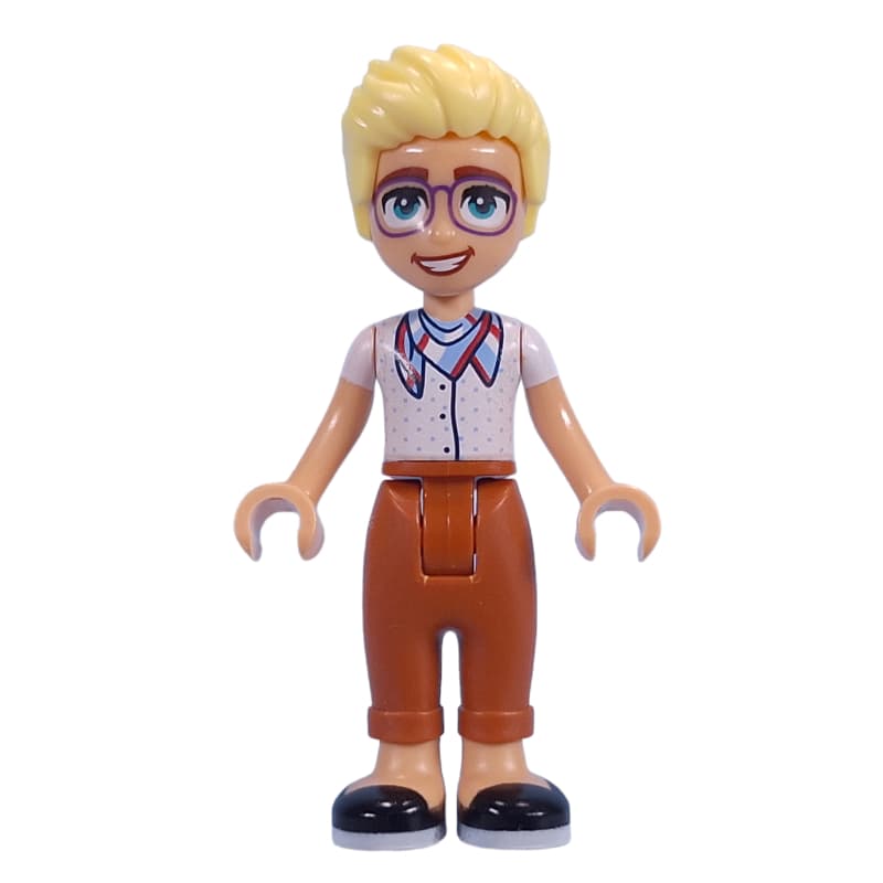 Olly - White Top, Dark Orange Legs
