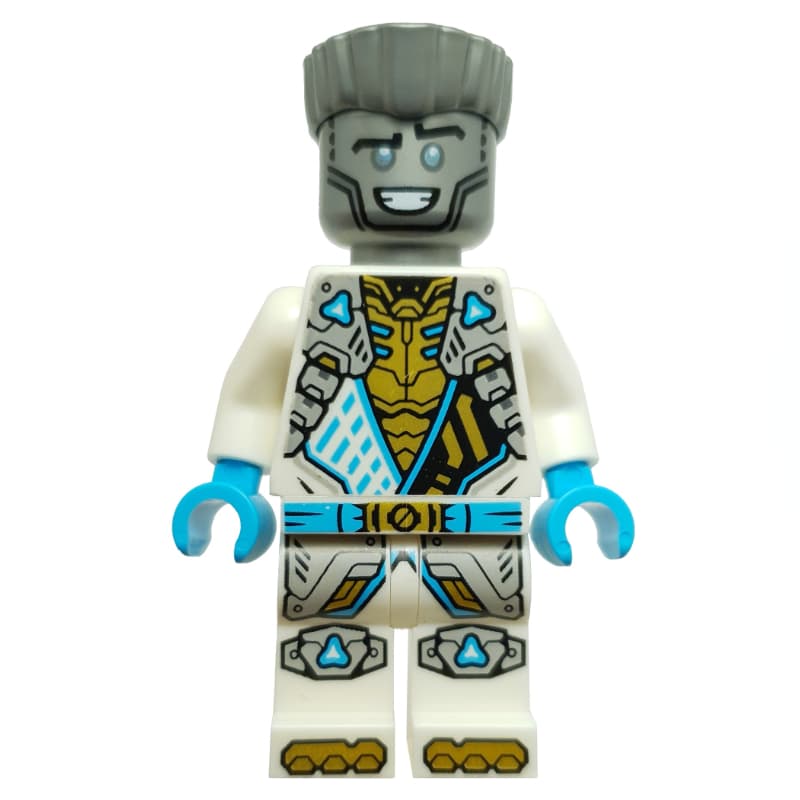 Zane, White Suit, Silver Hair, Smile