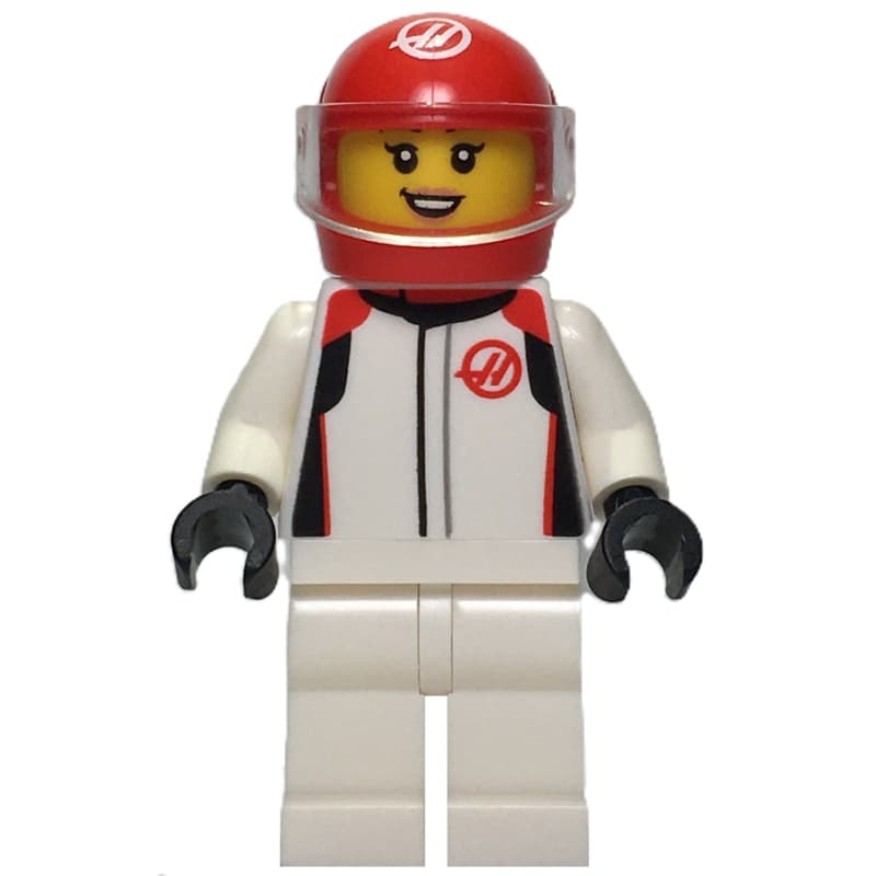F1 Driver, Haas, White Suit, Red Helmet