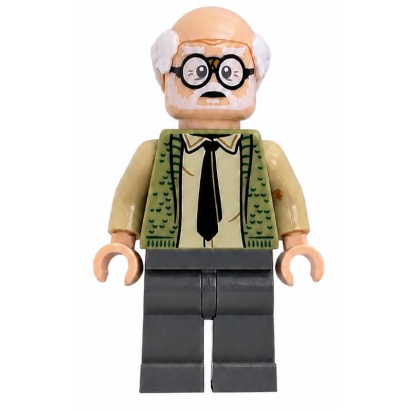 Ernie Prang, Olive Green Sweater, Dark Bluish Gray Legs