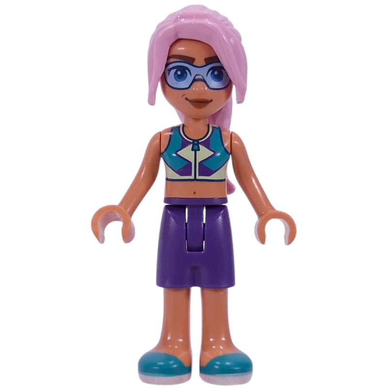 Sky - Dark Turquoise Top, Dark Purple Shorts