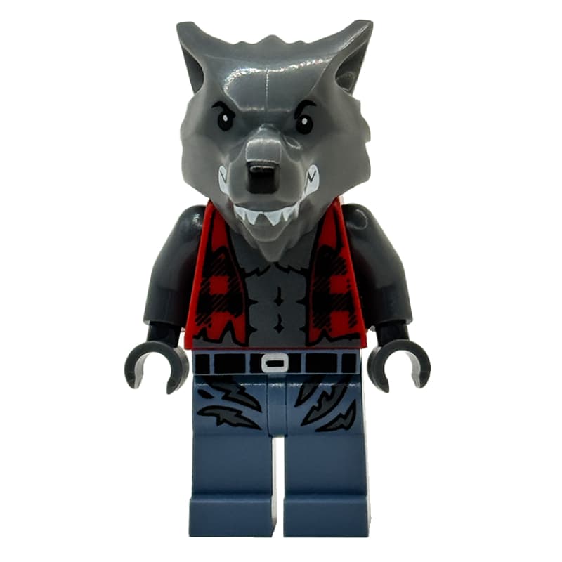 Werewolf, Torn Red Flannel Shirt, Sand Blue Legs