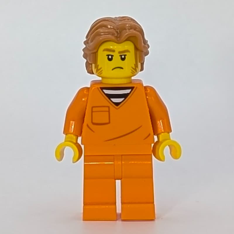 Criminal, Orange Prison Jumpsiut, Medium Nougat Hair