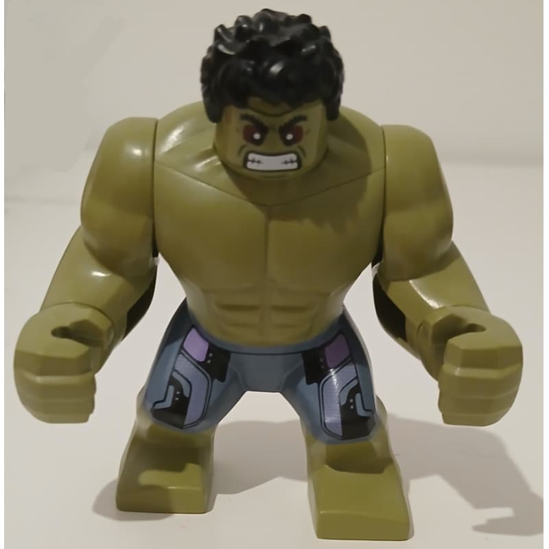 Hulk (Big Fig), Olive Green, Black Hair, Removable Head, Sand Blue Pants, Red Eyes
