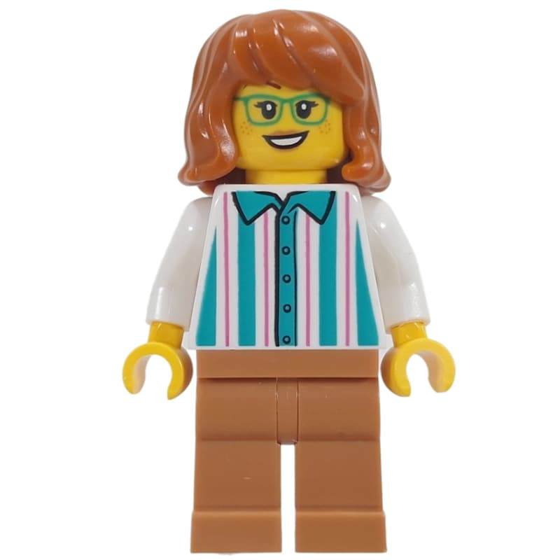Ice Cream Server, White Shirt, Medium Nougat Legs, Dark Orange Hair
