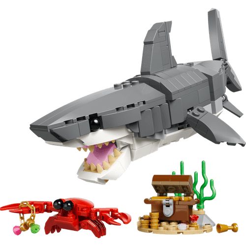 LEGO Tubarão feroz com baú de tesouro