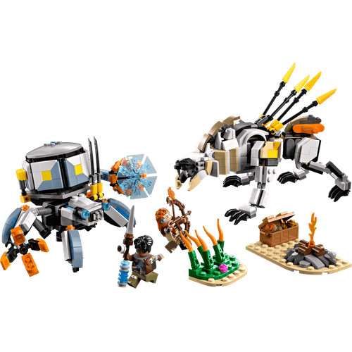 LEGO Aloy & Varl vs. Shell-Walker & Sawtooth