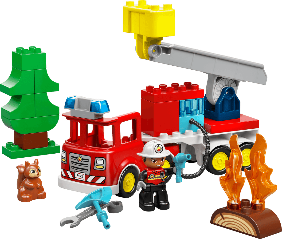 LEGO Fire Truck with Hose and Firefighter, set 10473