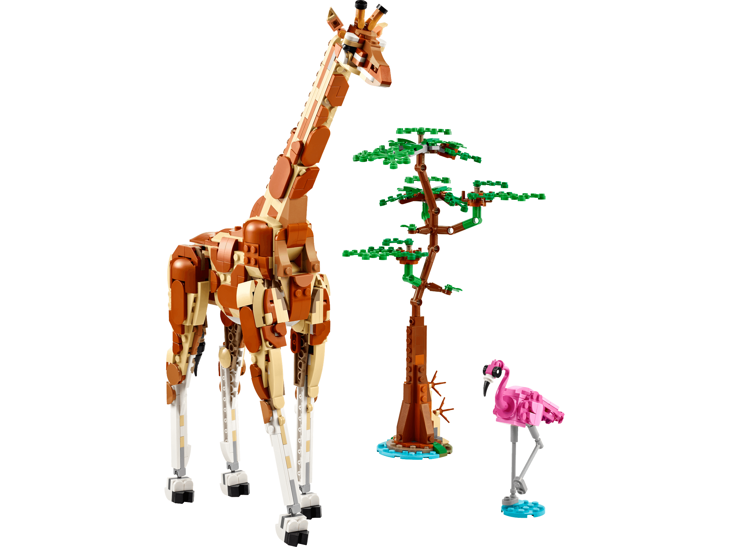 LEGO 3 em 1 Animais Selvagens do Safari, Educativos para Criança a Partir de , de Montar, Atividade Criativa, Jogo de Imaginação, Jogo Criativo, set 31150