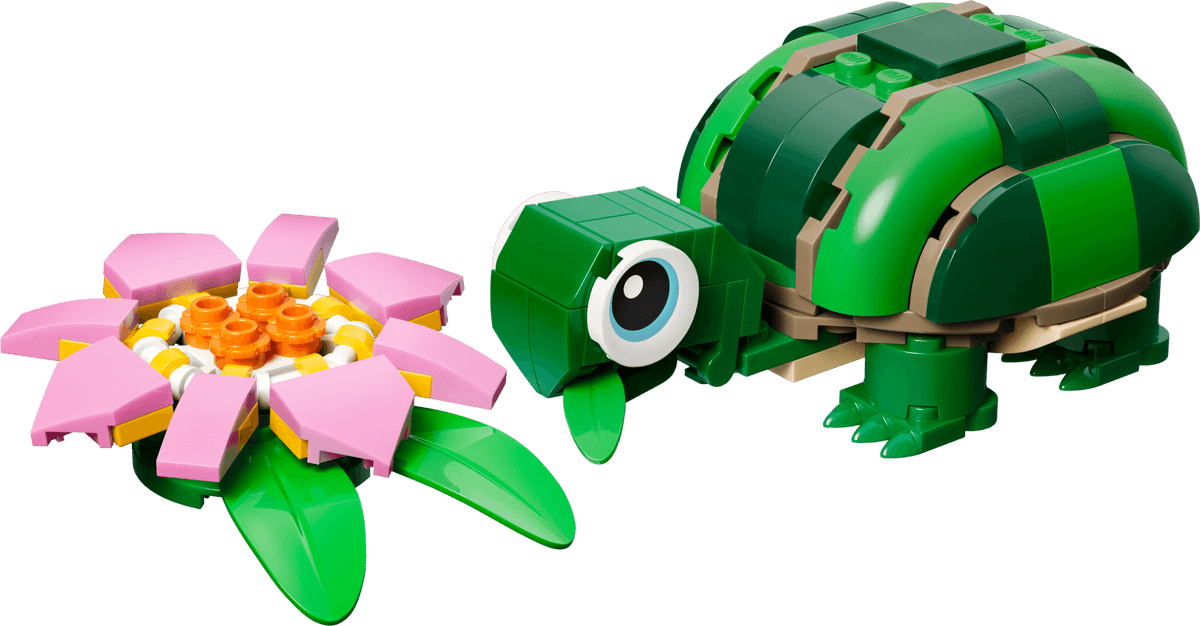 LEGO Turtle with a Water Lily Flower, set 31377