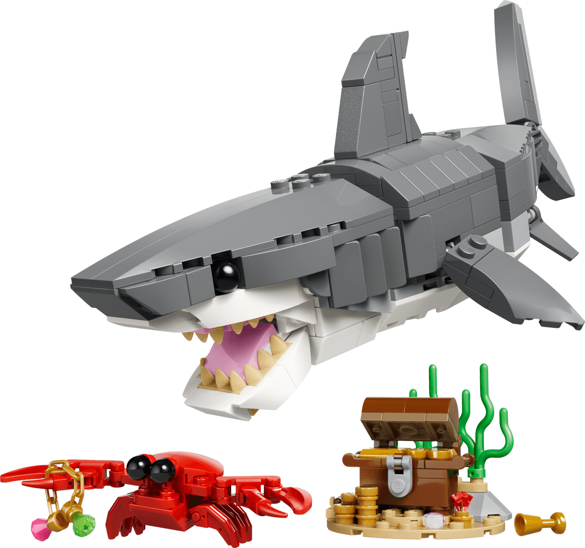 LEGO Tubarão feroz com baú de tesouro, set 31381