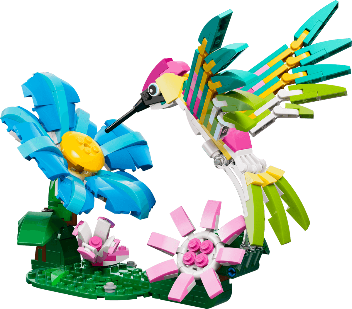 LEGO 3 em 1 Wildlife beija-flor colorido, set 31384