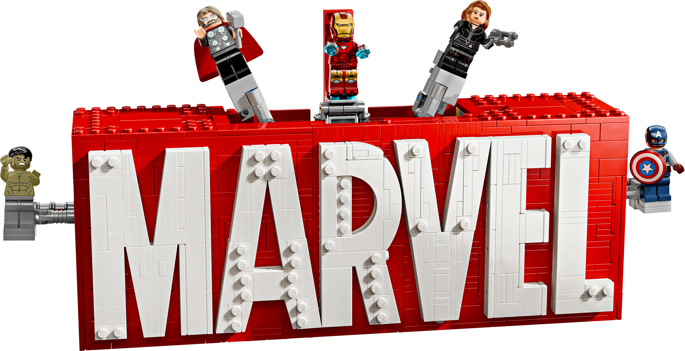 LEGO Logo e Minifiguras dos Vingadores, set 76313