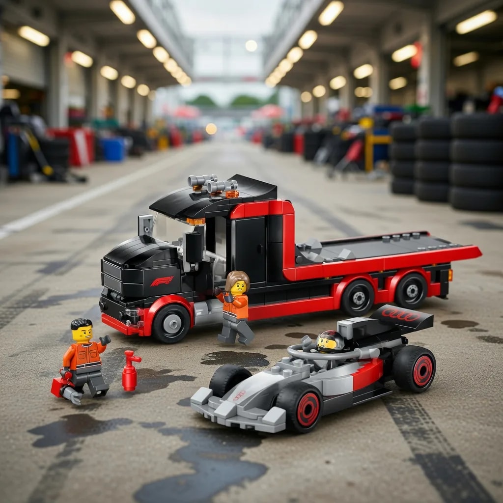 LEGO Caminhão de Exibição F1 com Carro de Corrida Audi, set 60493