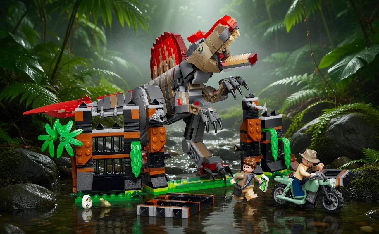 LEGO Fuga do Dinossauro Espinossauro, set 77982