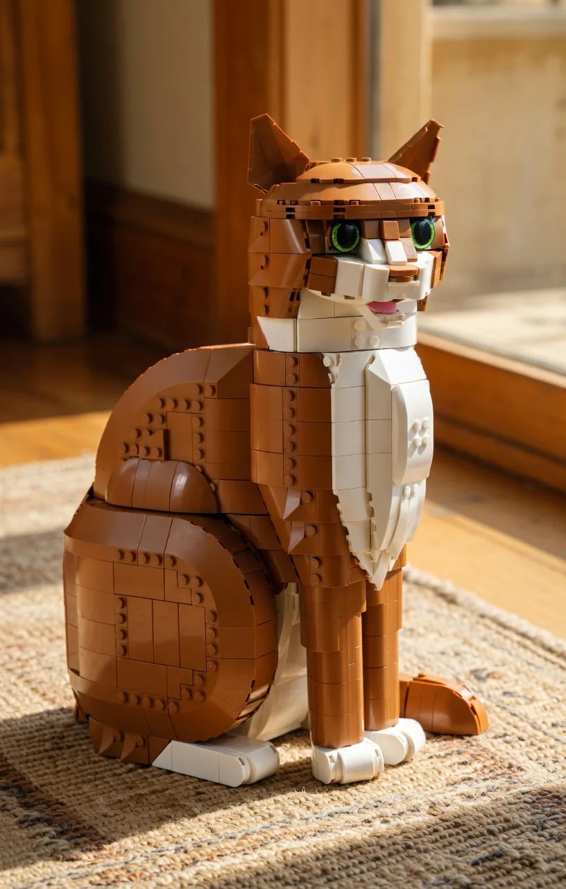 LEGO Figura de construção Orange Cat, set 21376