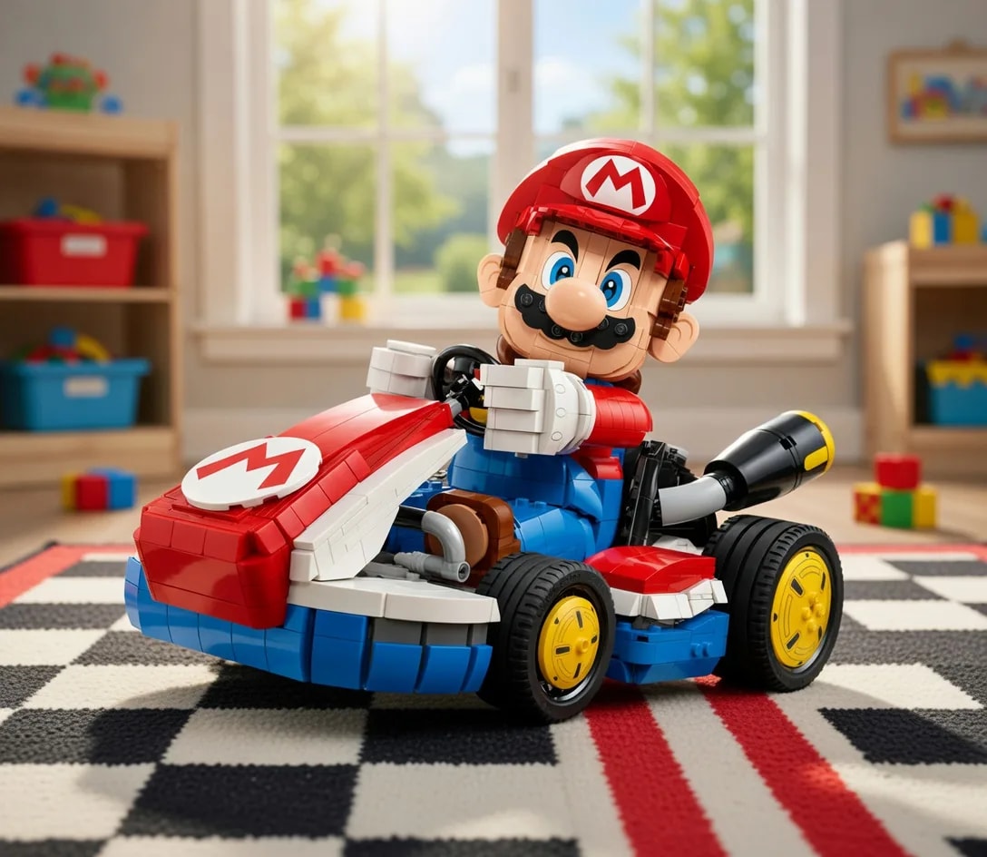 LEGO Super Mário Mario Kart Mario e Kart Padrão, set 72037