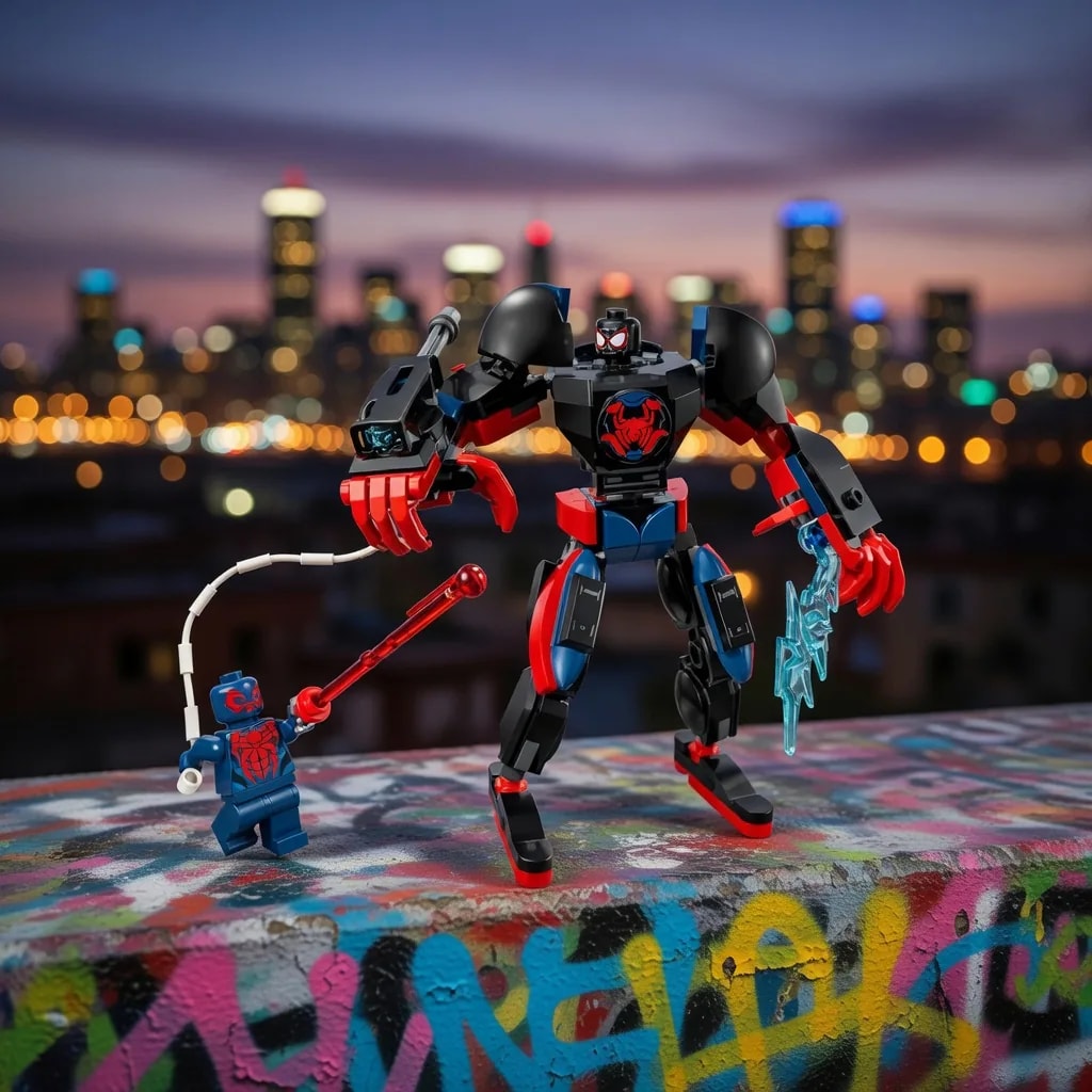 LEGO Robô do Miles Morales Vs. Spider-man 2099, set 76337