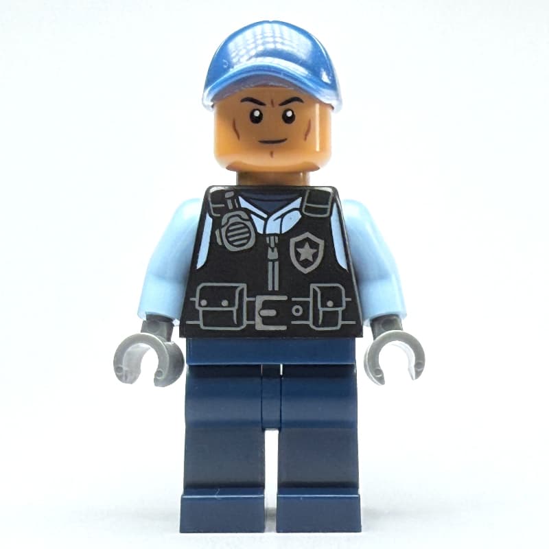 Security Guard, Black Vest, Dark Blue Legs